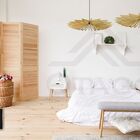 Lustre Pendente Em Madeira - Daisy Flower - Branco