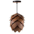 Lustre Pendente Em Madeira Escura - Lupulo Sucupira