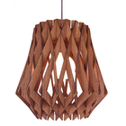 Lustre Pendente Em Madeira Favo - Jequitiba