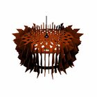 Lustre Pendente Em Madeira - Inti - Marrom