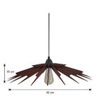 Lustre Pendente Em Madeira Lightning Mini Marrom