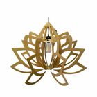 Lustre Pendente Em Madeira - Lotus Flower - Marfim