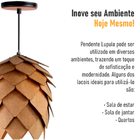 Lustre Pendente Em Madeira - Lupulo Grande