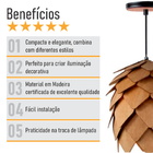 Lustre Pendente Em Madeira - Lupulo Grande