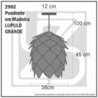 Lustre Pendente Em Madeira - Lupulo Grande