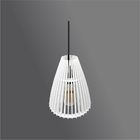 Lustre Pendente Em Madeira - Mountain - Branco