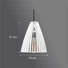 Lustre Pendente Em Madeira - Mountain - Branco