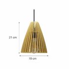 Lustre Pendente Em Madeira - Mountain - Marfim