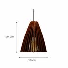 Lustre Pendente Em Madeira - Mountain - Marrom