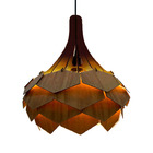 Lustre Pendente Em Madeira - Pinho