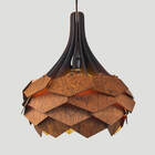 Lustre Pendente Em Madeira - Pinho Black