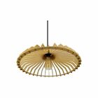 Lustre Pendente Em Madeira - Smooth Plate - Marfim