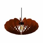 Lustre Pendente Em Madeira - Stick Atom - Marrom