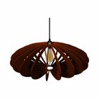 Lustre Pendente Em Madeira - Stick Atom - Marrom