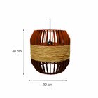 Lustre Pendente Em Madeira - Stick Barrel - Marrom