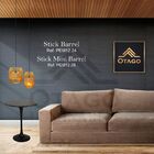 Lustre Pendente Em Madeira - Stick Barrel - Marrom