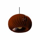 Lustre Pendente Em Madeira - Stick Big Turbine - Marrom