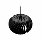 Lustre Pendente Em Madeira - Stick Big Turbine - Preto