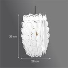 Lustre Pendente Em Madeira - Stick Desert - Branco