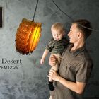 Lustre Pendente Em Madeira - Stick Desert - Marrom