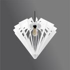 Lustre Pendente Em Madeira - Stick Diamond - Branco
