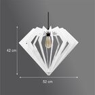 Lustre Pendente Em Madeira - Stick Diamond - Branco