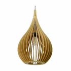 Lustre Pendente Em Madeira - Stick Drop - Marfim