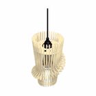 Lustre Pendente Em Madeira - Stick Ellipse - Marfim