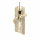 Lustre Pendente Em Madeira - Stick Ellipse - Marfim