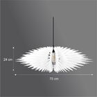 Lustre Pendente Em Madeira - Stick Explosion - Branco