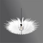 Lustre Pendente Em Madeira - Stick Explosion - Branco