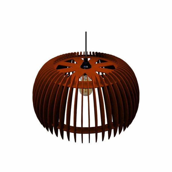 Lustre Pendente Em Madeira - Stick Fall - Marrom