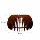 Lustre Pendente Em Madeira - Stick Fall - Marrom