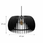 Lustre Pendente Em Madeira - Stick Fall - Preto