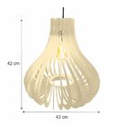 Lustre Pendente Em Madeira - Stick Hook - Marfim