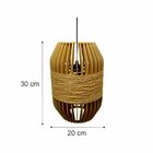 Lustre Pendente Em Madeira - Stick Mini Barrel - Marfim