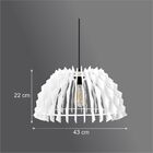 Lustre Pendente Em Madeira - Stick Moon - Branco