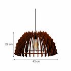 Lustre Pendente Em Madeira - Stick Moon - Marrom