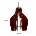 Lustre Pendente Em Madeira - Stick Seventy - Marrom