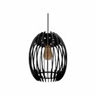 Lustre Pendente Em Madeira - Stick Soul - Preto