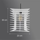 Lustre Pendente Em Madeira - Stick Temple - Branco