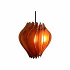 Lustre Pendente Em Madeira - Stick Tulip - Marrom