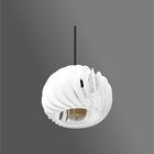 Lustre Pendente Em Madeira - Stick Turbine - Branco