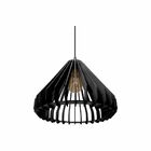 Lustre Pendente Em Madeira - Tent - Preto