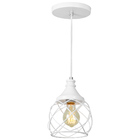 Lustre Pendente Esfera Aramado Branco 15cm