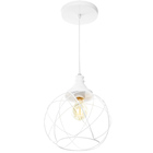 Lustre Pendente Esfera Aramado Branco 23cm