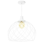 Lustre Pendente Esfera Aramado Branco 47cm