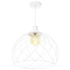 Lustre Pendente Esfera Aramado Branco 47cm
