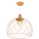 Lustre Pendente Esfera Aramado Cobre 47cm