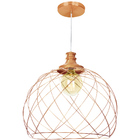 Lustre Pendente Esfera Aramado Cobre 47cm